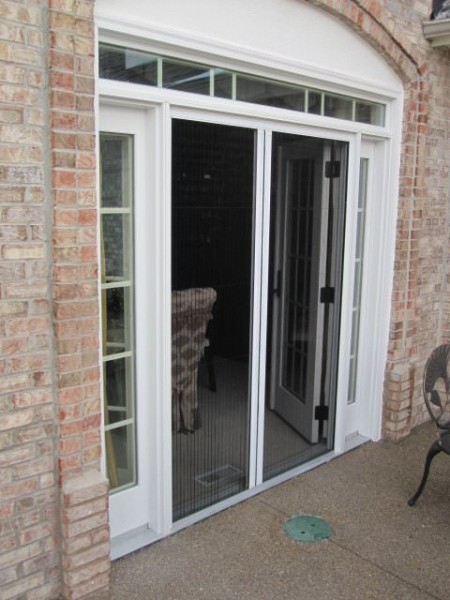 Plisse French Door - Outside - In Use