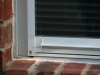 Plisse Window - Outside - White - In Use - bottom close up