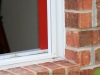 Plisse Window - Outside - White - Retracted - bottom close up