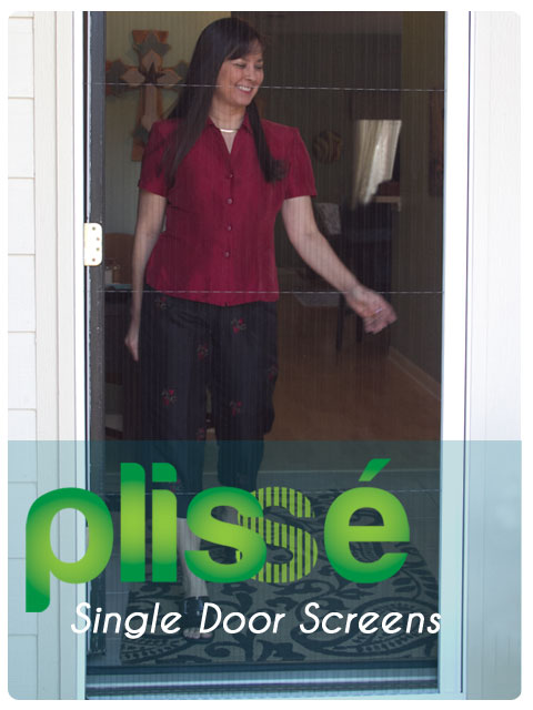 Plisse Single Retractable Door Screen Gallery