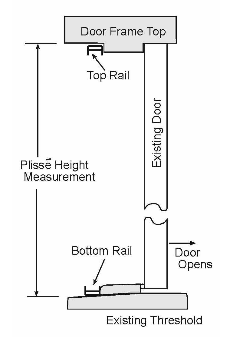 Drawing of a typical installation without threshold adapter.