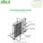 Plisse Retractable Screen Dimensional Drawing