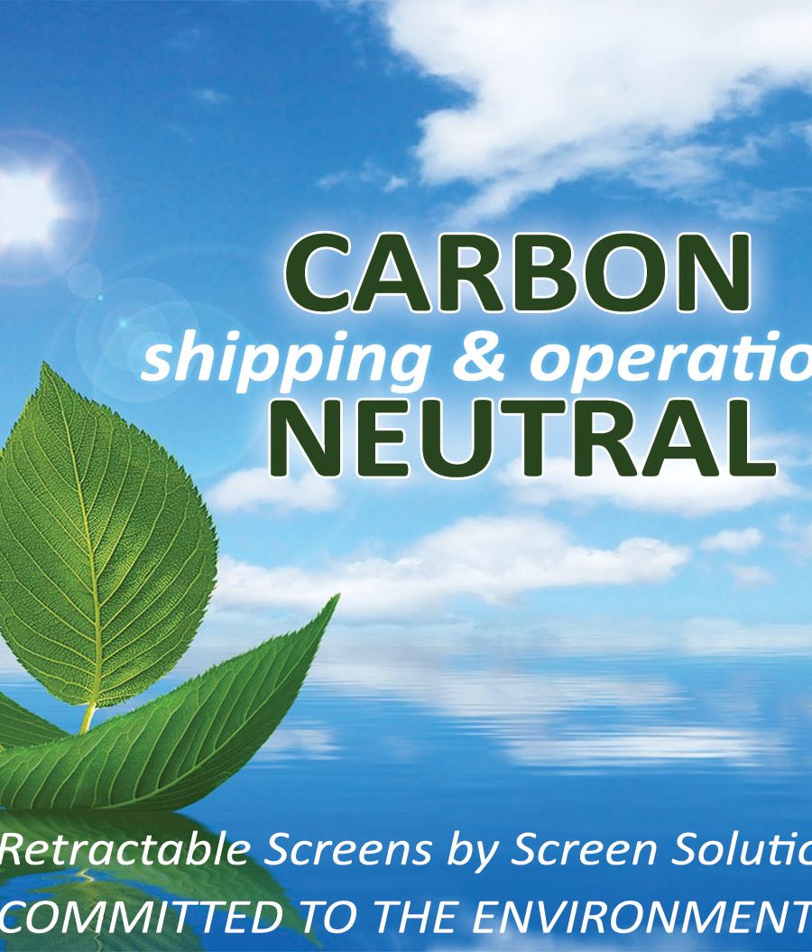 Plisse Retractable Door Screens are Carbon Balanced Shipping & Operations