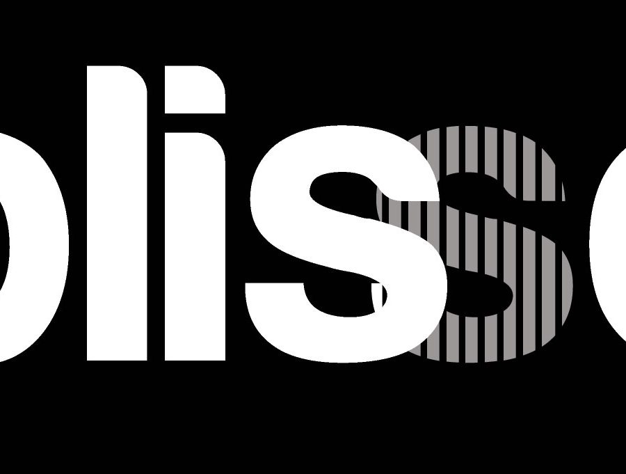 White Plisse Logo on Black